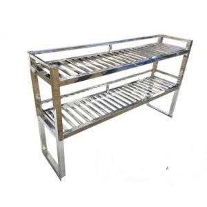 Kệ Inox 2 Tầng Gắn Trên Bàn 1m2 KEI-05