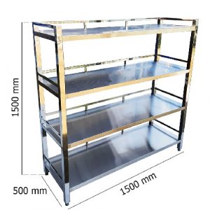 Kệ Inox Phẳng 4 Tầng KEI-09