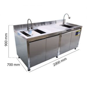 Tủ Inox Có Bồn Rửa Dài 2 Mét TUI-14