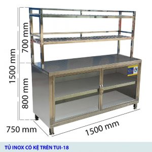 Tủ Inox Có Kệ Trên TUI-18