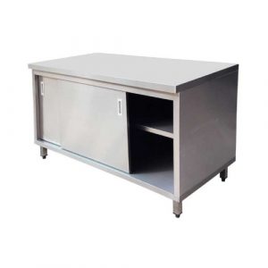 Tủ Inox Cửa Lùa 2 Tầng