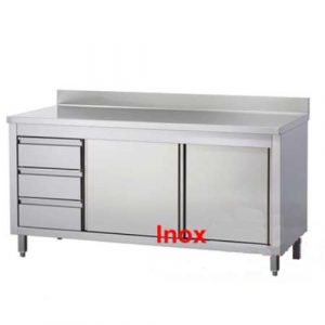 Tủ Inox Cửa Lùa Không Kệ Giữa TUI-02