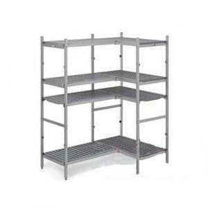 Kệ inox chữ L 4 tầng 01