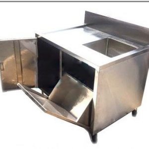 Tủ inox có chậu rửa cánh phải