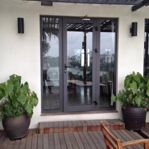 Cửa đi 1 cánh kết hợp vách
