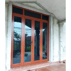 Cửa đi 4 cánh xingfa vân gỗ