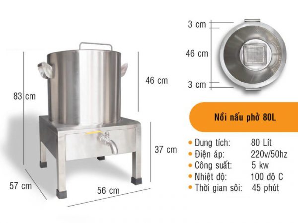 Nồi Nấu Nước Phở 80L