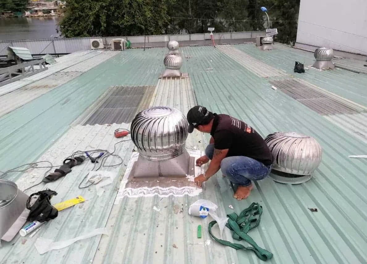 Cách Sửa Chữa Quả Cầu Thông Gió Bị Kêu, Bị Dột, Không Quay 2 sửa chữa quả cầu thông gió