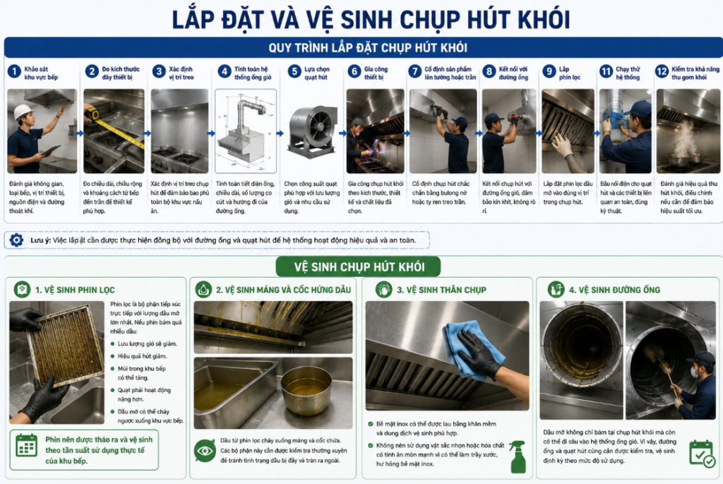 Vệ sinh chụp hút khói